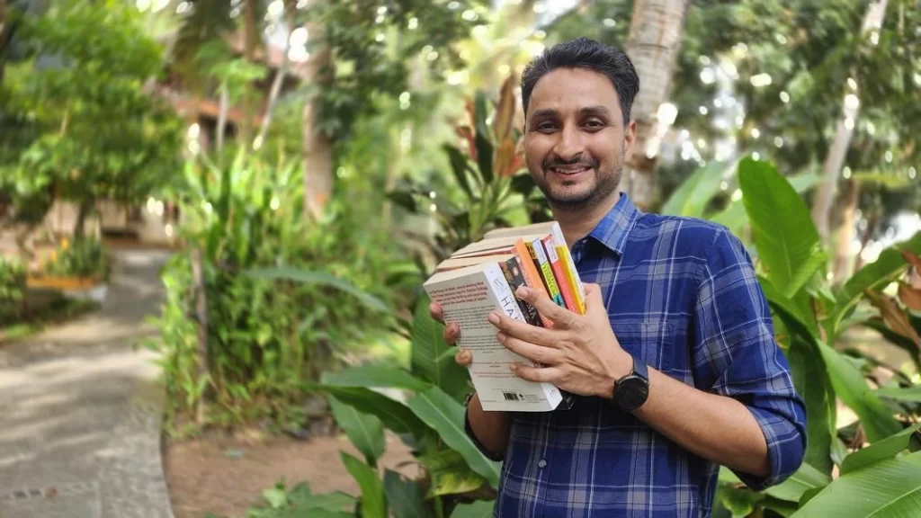 Prakash carrying Texts in his hand