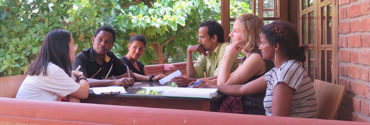 Participants in group discussion