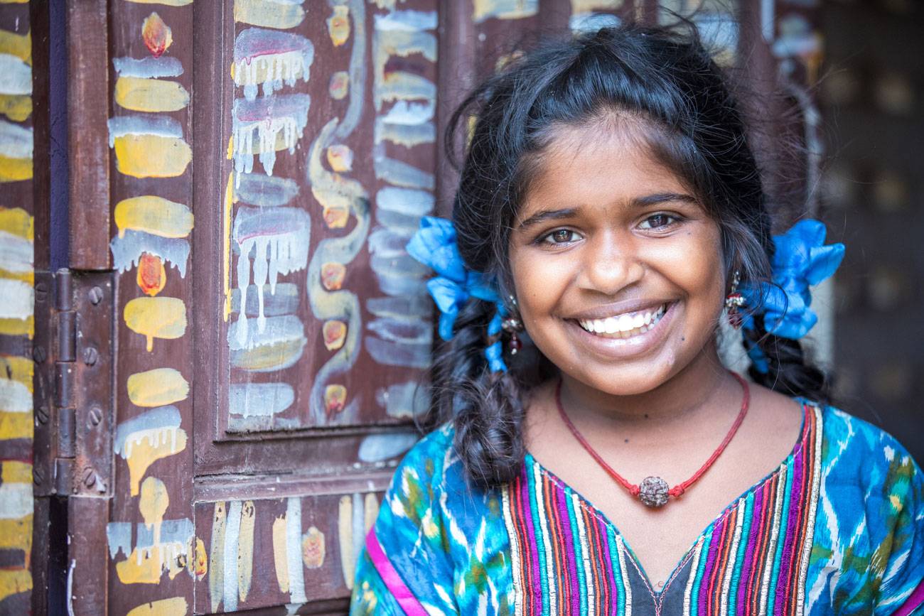 Portrait of a girl smiling